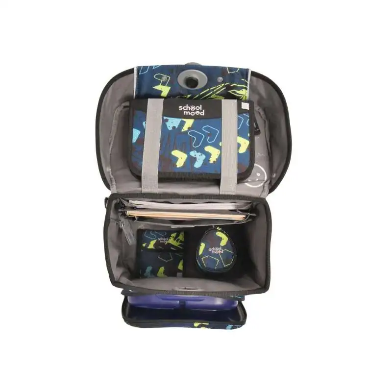 SCHOOL MOOD Schulranzen Champion Ranzen Pro Set 6 tlg - Pro Elias Rennwagen offen