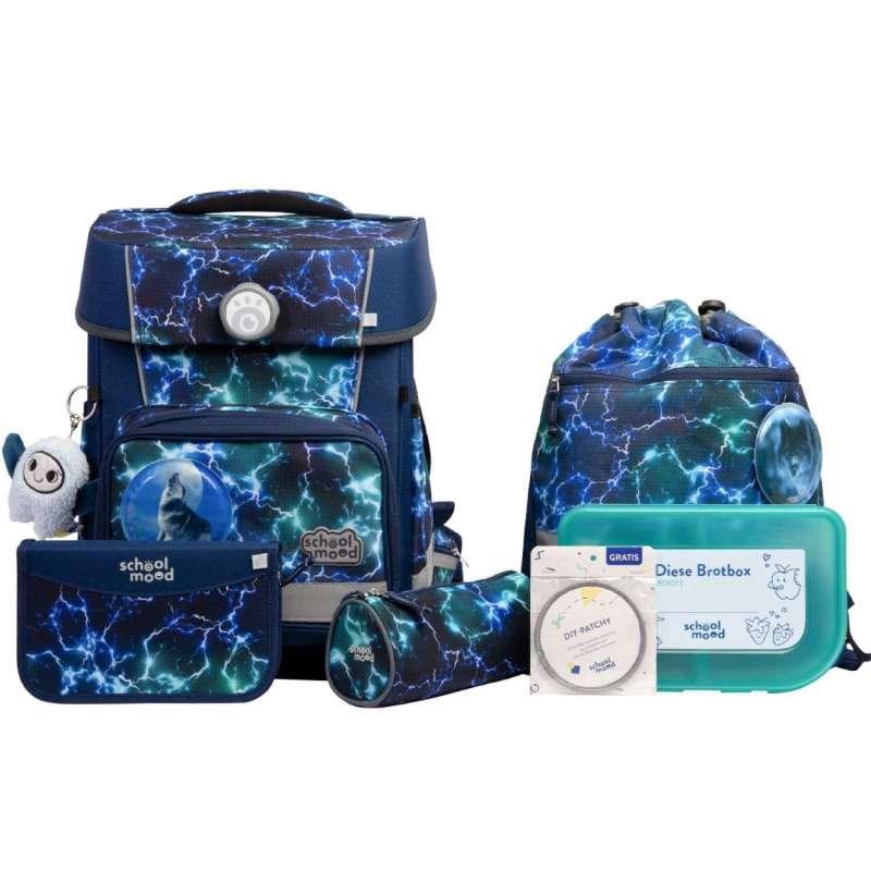 SCHOOL MOOD Schulranzen Champion Ranzen Pro Set 6 tlg - Pro Felix Wolf