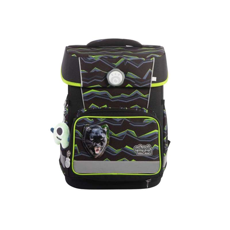 SCHOOL MOOD Schulranzen Champion Ranzen Pro Set 6 tlg - Pro Finn Raubkatze Front