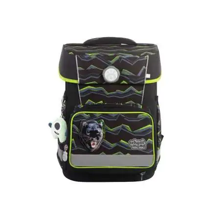 SCHOOL MOOD Schulranzen Champion Ranzen Pro Set 6 tlg - Pro Finn Raubkatze Front