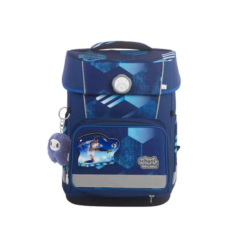 SCHOOL MOOD Schulranzen Champion Ranzen Pro Set 6 tlg - Pro Jonas Fußball Front