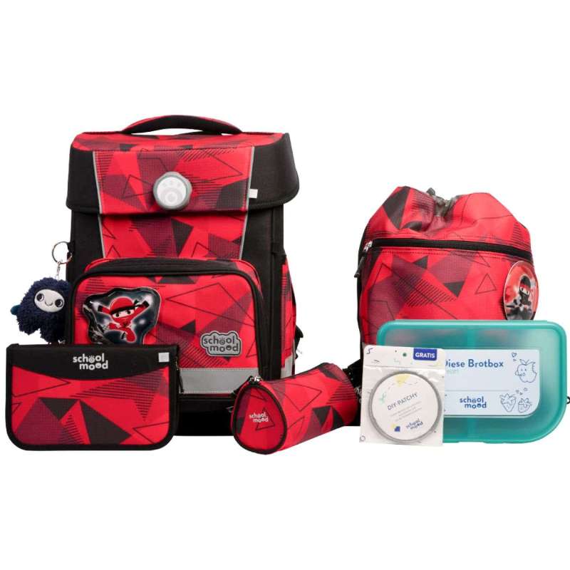 SCHOOL MOOD Schulranzen Champion Ranzen Pro Set 6 tlg - Pro Kai Ninja