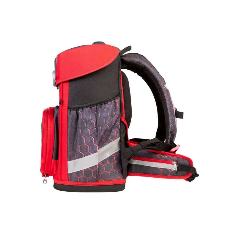 SCHOOL MOOD Schulranzen Champion Ranzen Pro Set 6 tlg - Pro Mika Drache seitlich