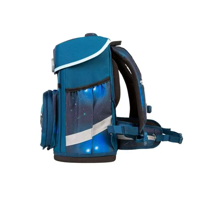 SCHOOL MOOD Schulranzen Champion Ranzen Pro Set 6 tlg - Pro Moritz Weltall seitlich