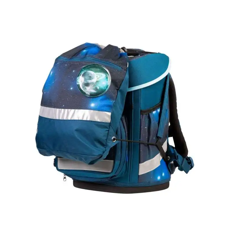 SCHOOL MOOD Schulranzen Champion Ranzen Pro Set 6 tlg - Pro Moritz Weltall Schulranzen mit Sporttasche