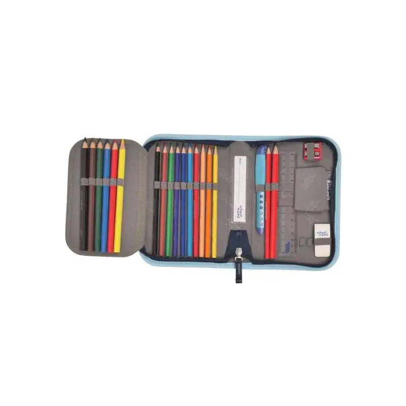 SCHOOL MOOD Schulranzen Champion Ranzen Pro Set 6 tlg - Pro Moritz Weltall Schüleretui offen
