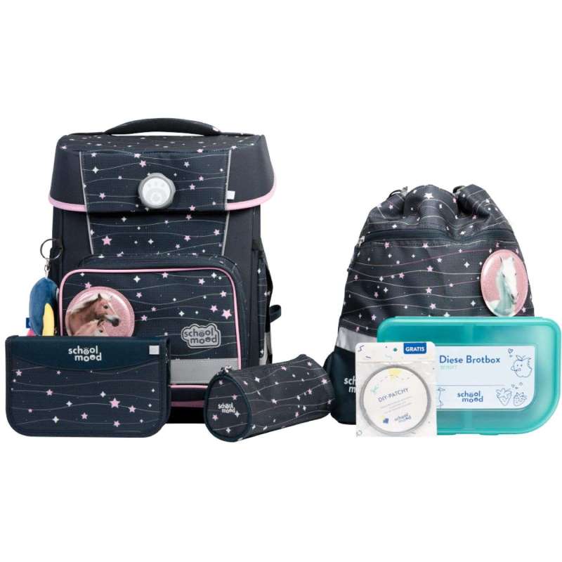 SCHOOL MOOD Schulranzen CHAMPION Pro Set 6 tlg - Pro Ella Pony