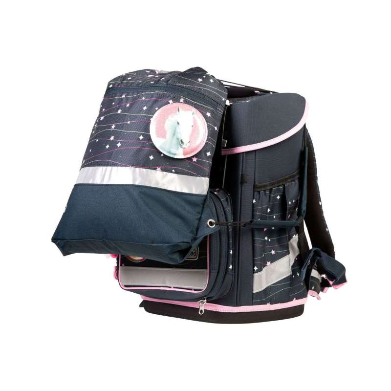 SCHOOL MOOD Schulranzen CHAMPION Pro Set 6 tlg - Pro Ella Pony Schulranzen mit Sporttasche