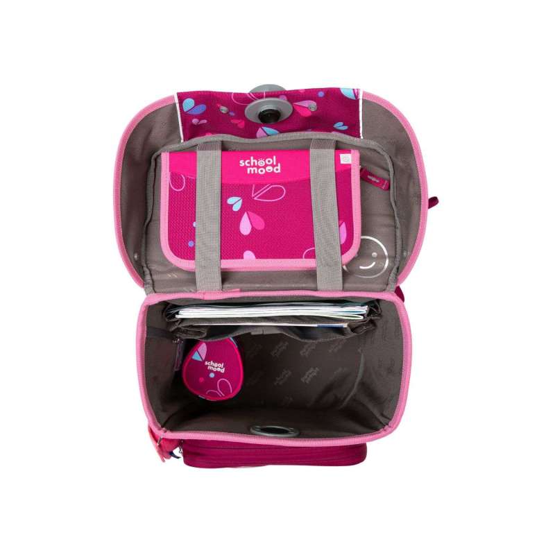SCHOOL MOOD Schulranzen CHAMPION Pro Set 6 tlg - Pro Klara Häschen offen
