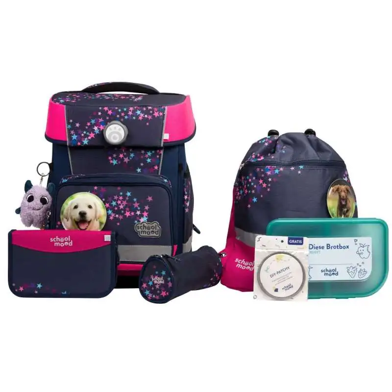 SCHOOL MOOD Schulranzen CHAMPION Pro Set 6 tlg - Pro Leni Hund
