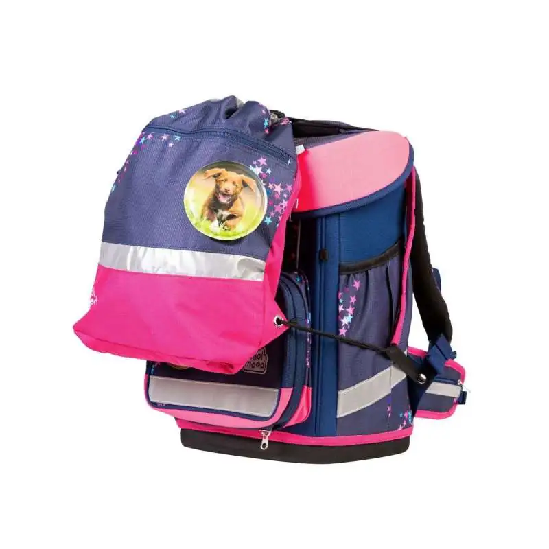 SCHOOL MOOD Schulranzen CHAMPION Pro Set 6 tlg - Pro Leni Hund Schulranzen mit Sporttasche