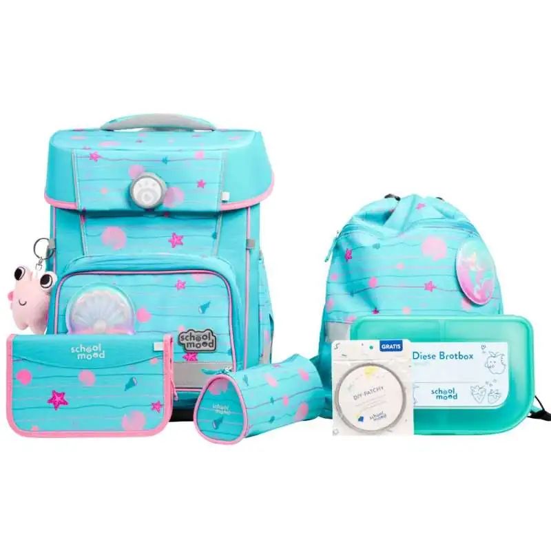 SCHOOL MOOD Schulranzen CHAMPION Pro Set 6 tlg - Pro Lilly Meerjungfrau