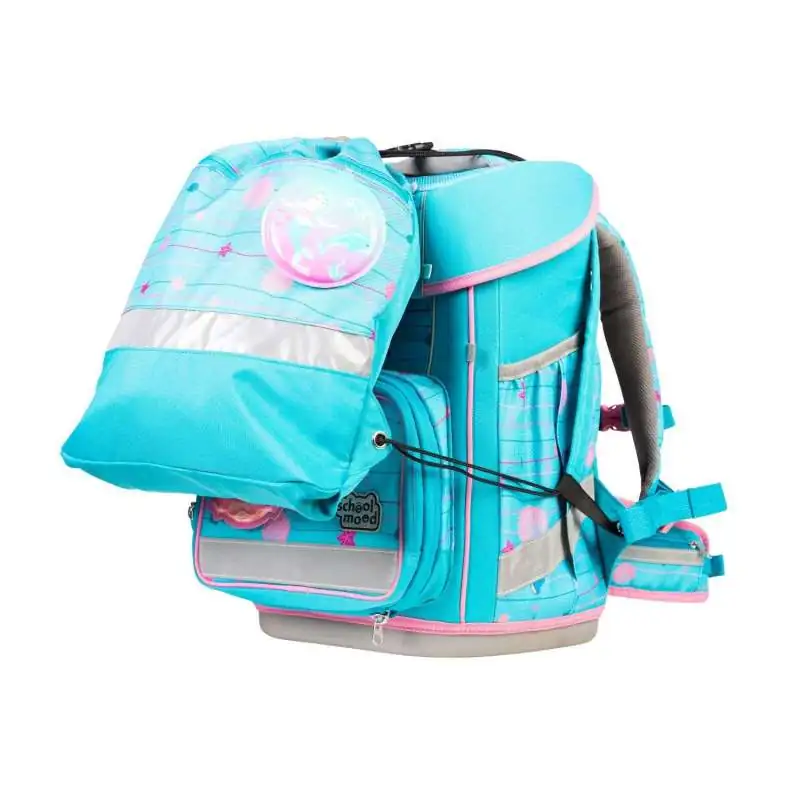SCHOOL MOOD Schulranzen CHAMPION Pro Set 6 tlg - Pro Lilly Meerjungfrau Schulranzen mit Sporttasche