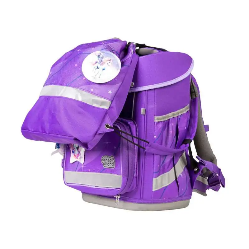 SCHOOL MOOD Schulranzen CHAMPION Pro Set 6 tlg - Pro Marie Pegasus Schulranzen mit Sporttasche