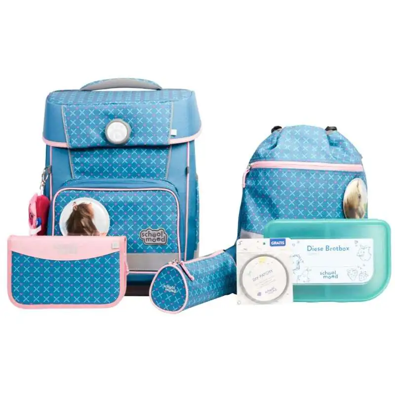 SCHOOL MOOD Schulranzen CHAMPION Pro Set 6 tlg - Pro Mila Pferd