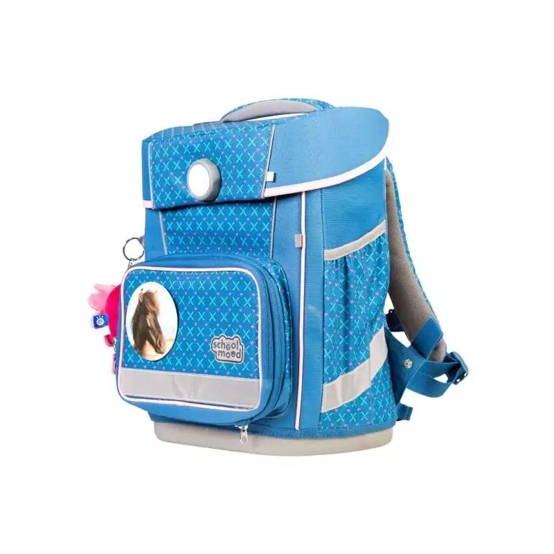 SCHOOL MOOD Schulranzen CHAMPION Pro Set 6 tlg - Pro Mila Pferd seitliche Front