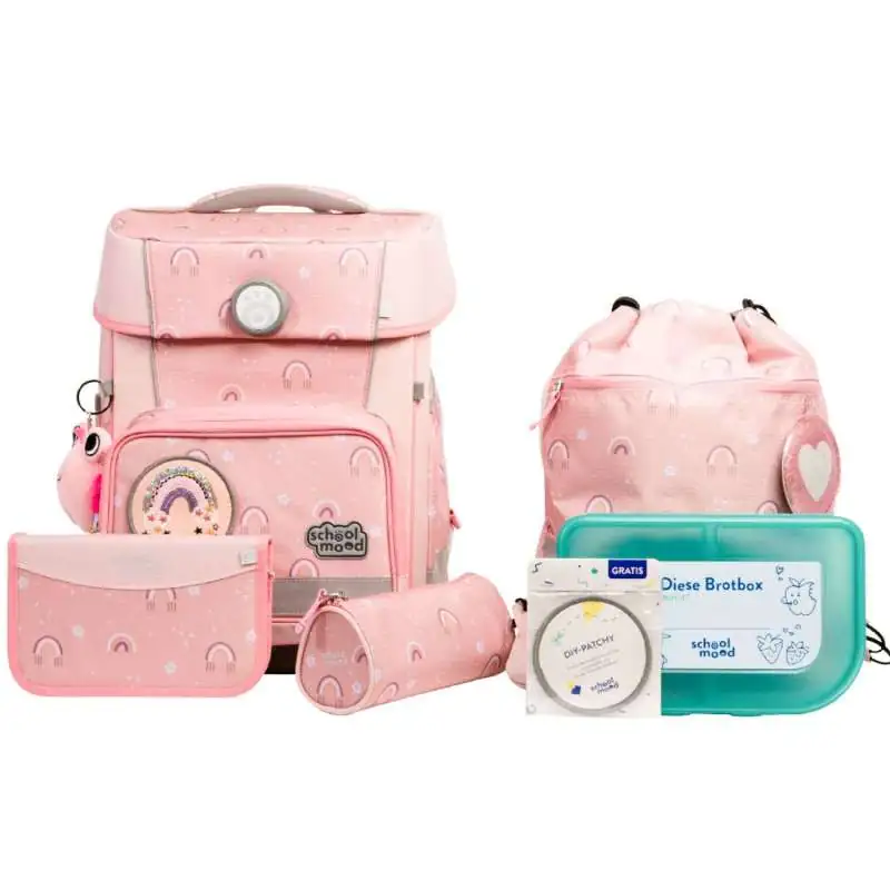 SCHOOL MOOD Schulranzen CHAMPION Pro Set 6 tlg - Pro Rainbow
