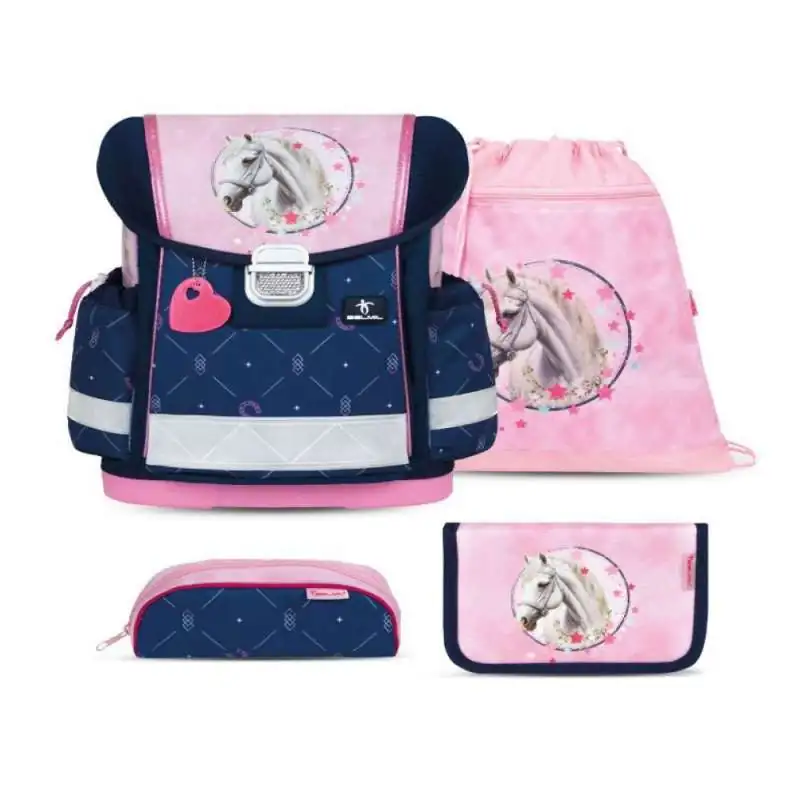 BELMIL Schulranzen CLASSY Set 4 tlg - Amazing Horses