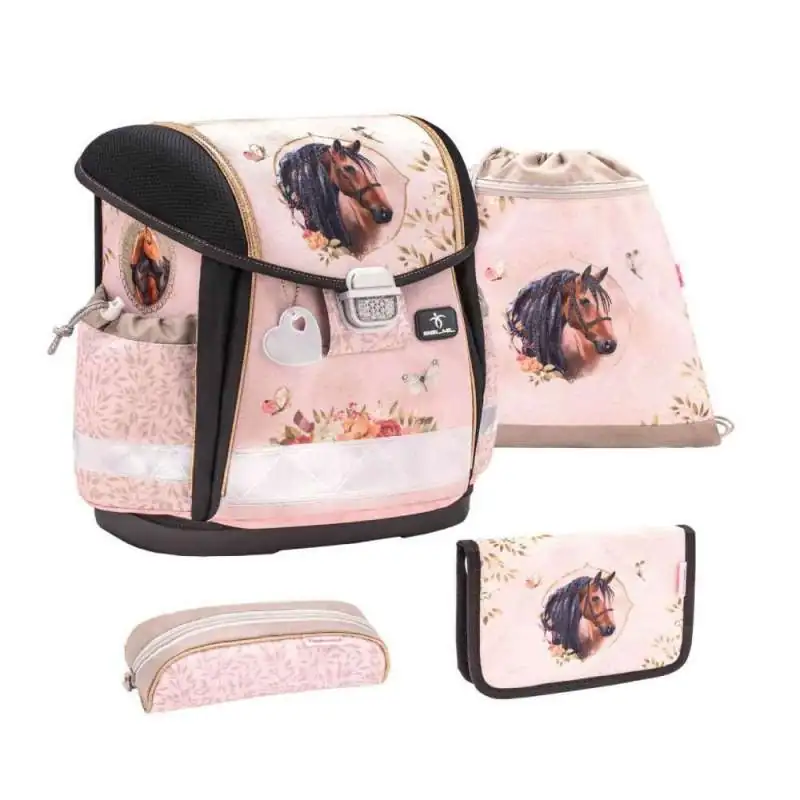 BELMIL Schulranzen CLASSY Set 4 tlg - Horse Chestnut