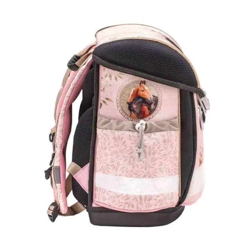 BELMIL Schulranzen CLASSY Set 4 tlg - Horse Chestnut seitlich