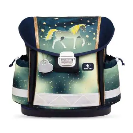 BELMIL Schulranzen CLASSY Set 4 tlg - Sparkling Unicorn Front