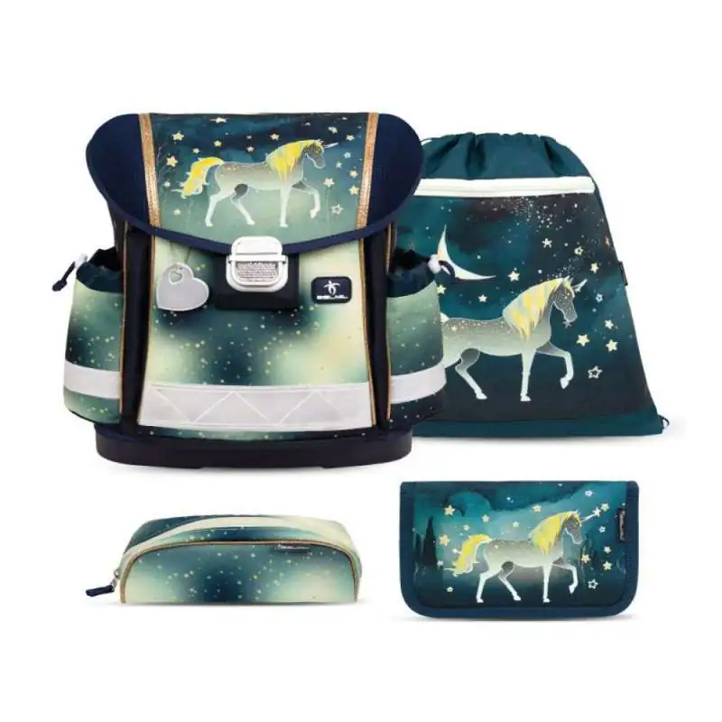 BELMIL Schulranzen CLASSY Set 4 tlg - Sparkling Unicorn
