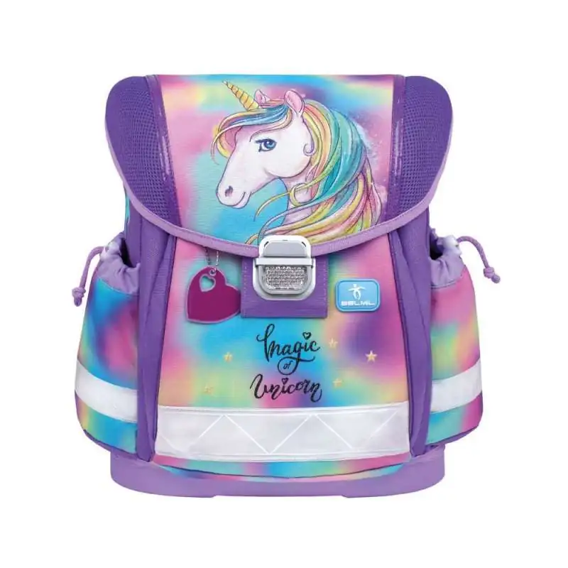 BELMIL Schulranzen CLASSY Set 4 tlg - Rainbow Color Front