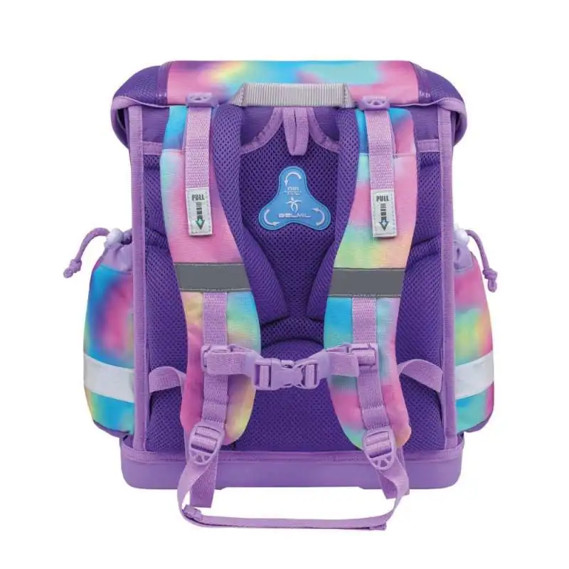 BELMIL Schulranzen CLASSY Set 4 tlg - Rainbow Color Rückansicht