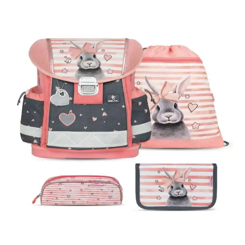 BELMIL Schulranzen CLASSY Set 4 tlg - Little Bunnies