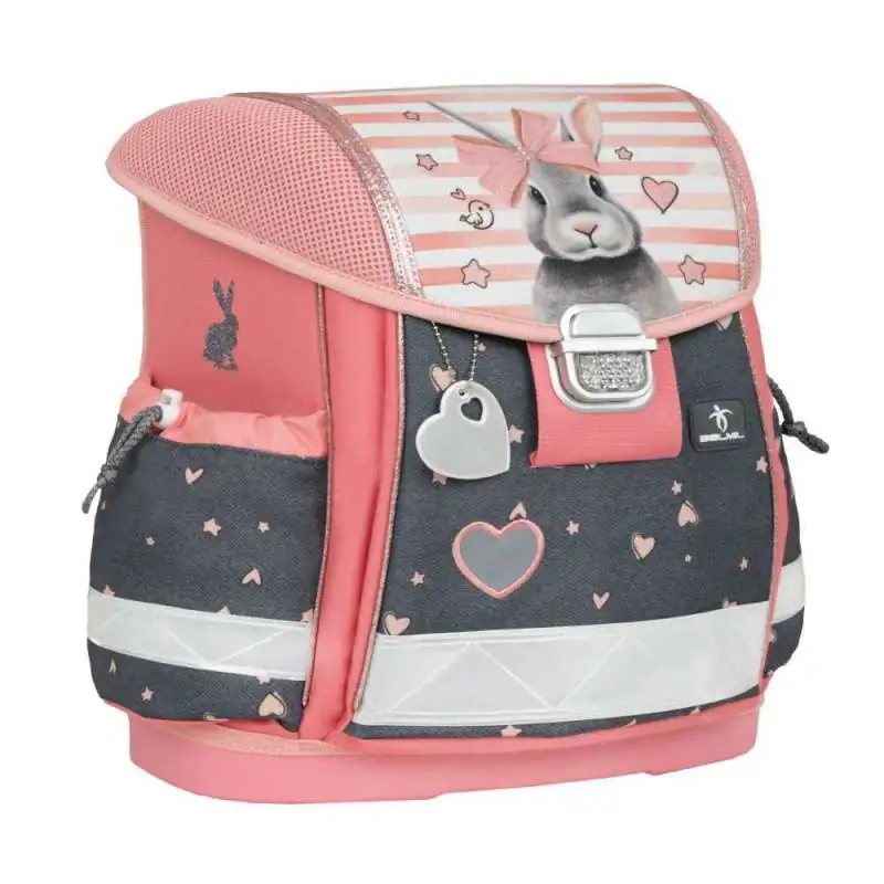 BELMIL Schulranzen CLASSY Set 4 tlg - Little Bunnies seitliche Front