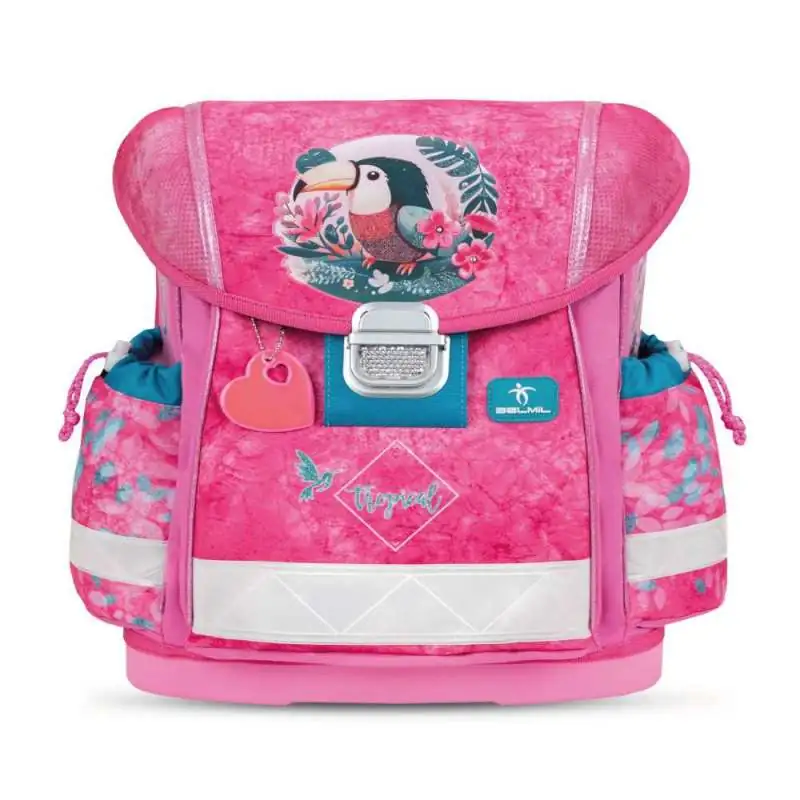 BELMIL Schulranzen CLASSY Set 4 tlg - Tropical Toucan Front