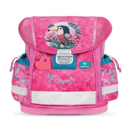 BELMIL Schulranzen CLASSY Set 4 tlg - Tropical Toucan Front