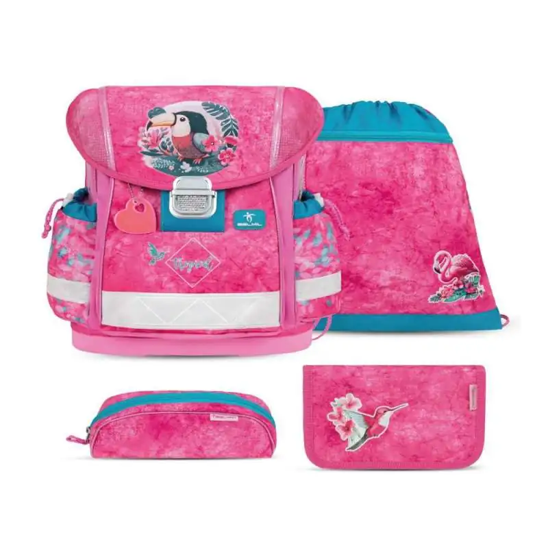 BELMIL Schulranzen CLASSY Set 4 tlg - Tropical Toucan