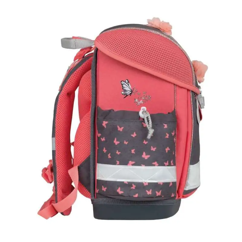 BELMIL Schulranzen CLASSY Set 4 tlg - Bloomy Blossoms seitlich