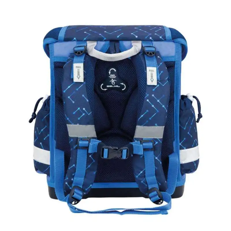 Belmil Schulranzen CLASSY 4 tlg - Navy Blue Tech Rückansicht