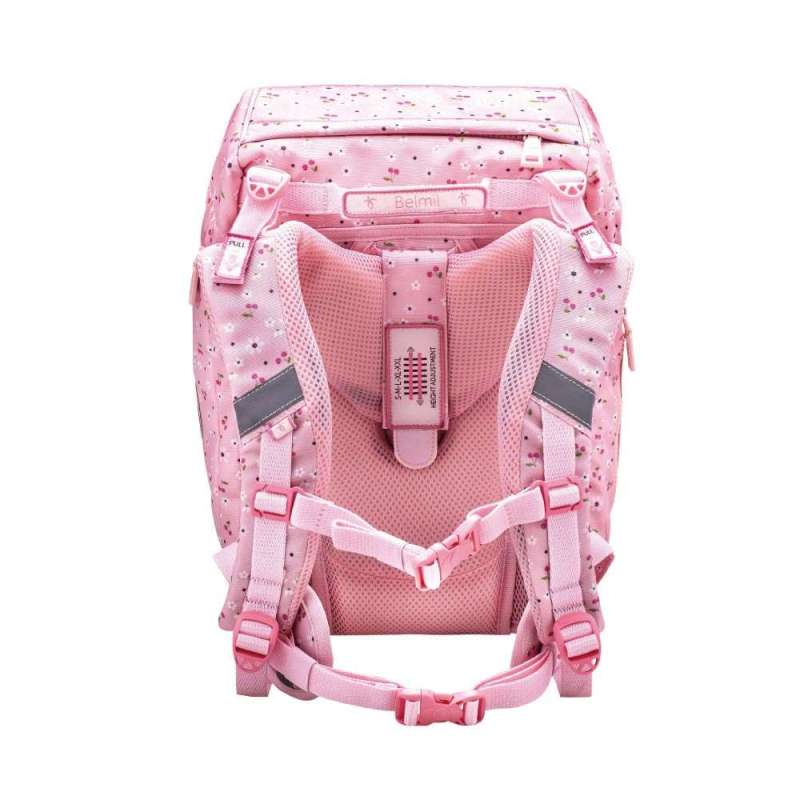 BELMIL Schulranzen COMFY PLUS Set 5 tlg - Cherry Blossom Rückansicht
