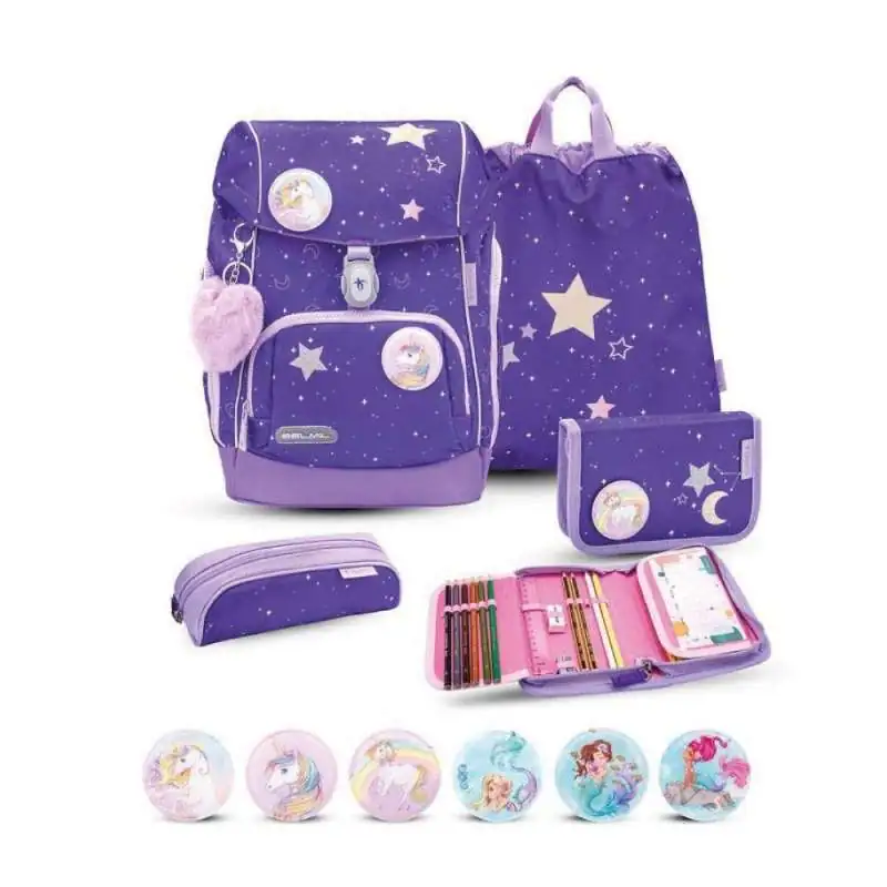 BELMIL Schulranzen COMFY PLUS Set 5 tlg - Dahlia