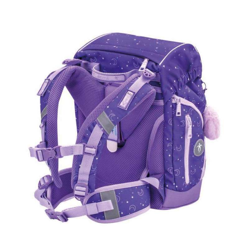 BELMIL Schulranzen COMFY PLUS Set 5 tlg - Dahlia seitliche Rückansicht