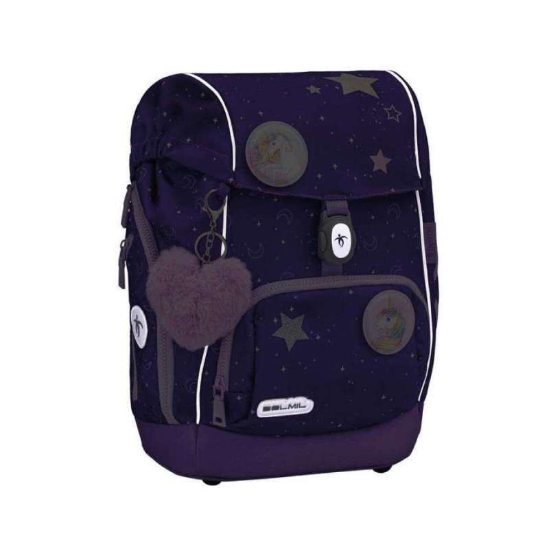 BELMIL Schulranzen COMFY PLUS Set 5 tlg - Dahlia reflektierende Front