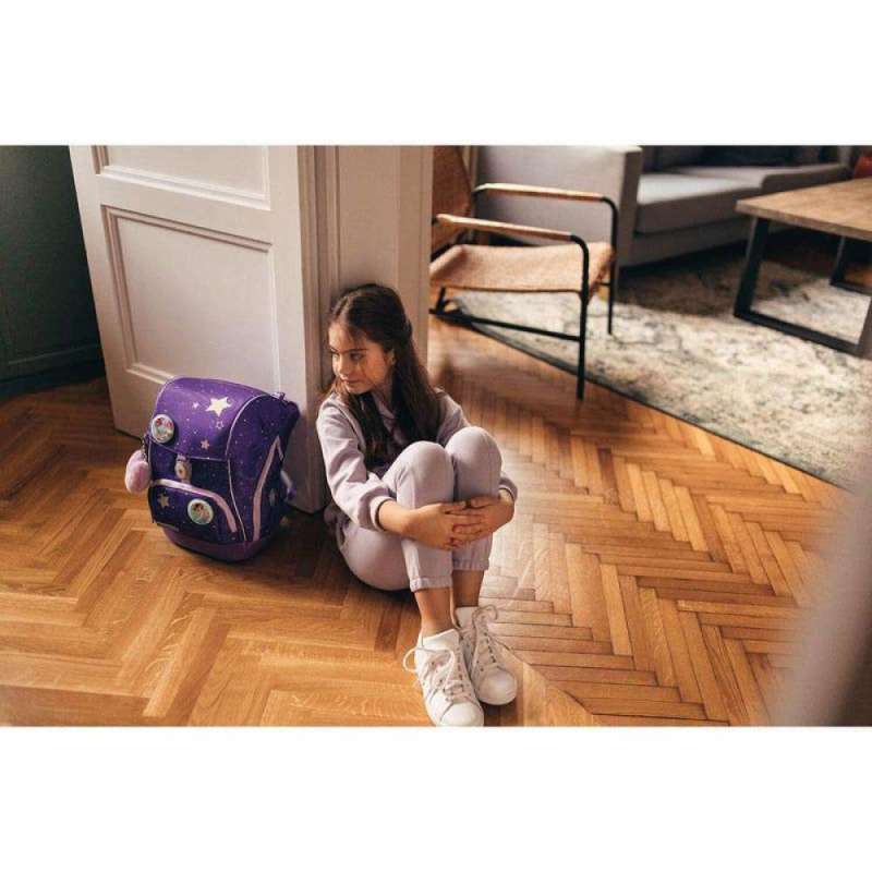 BELMIL Schulranzen COMFY PLUS Set 5 tlg - Dahlia Kind mit Schulranzen