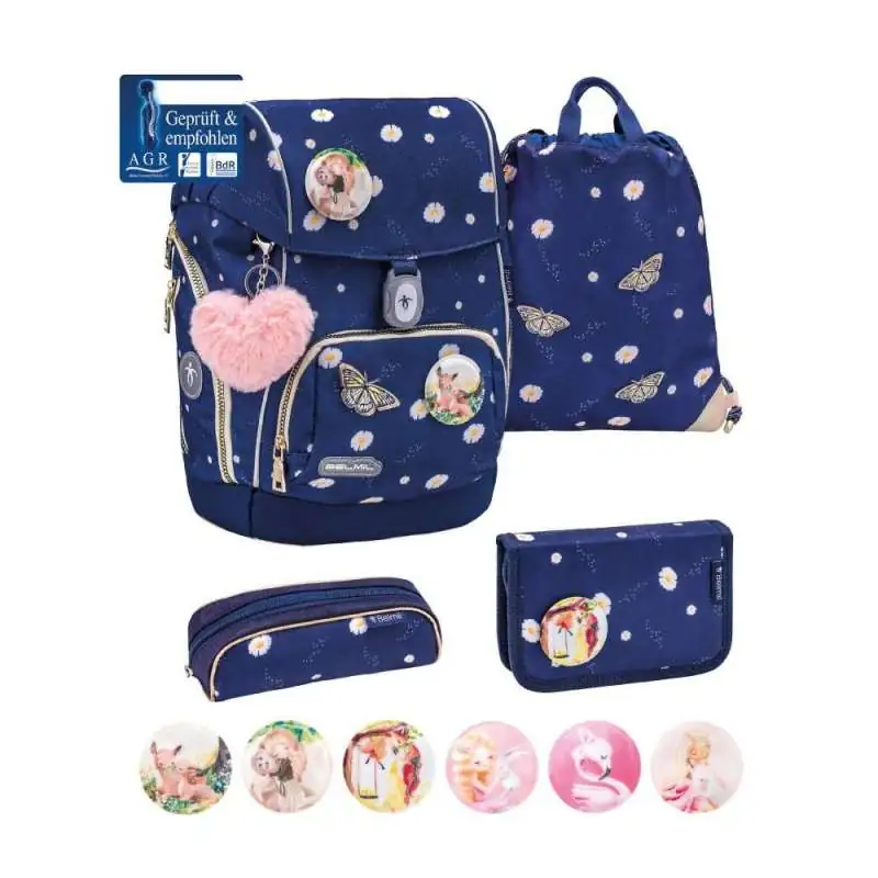 BELMIL Schulranzen COMFY PLUS Set 5 tlg - Daisy