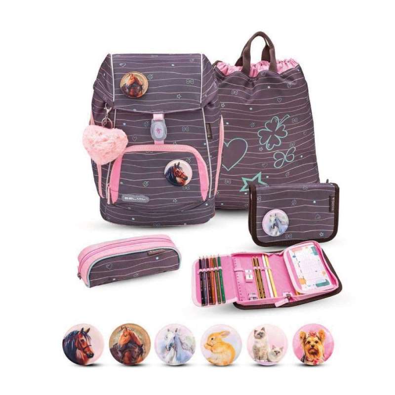 BELMIL Schulranzen COMFY PLUS Set 5 tlg - Mint