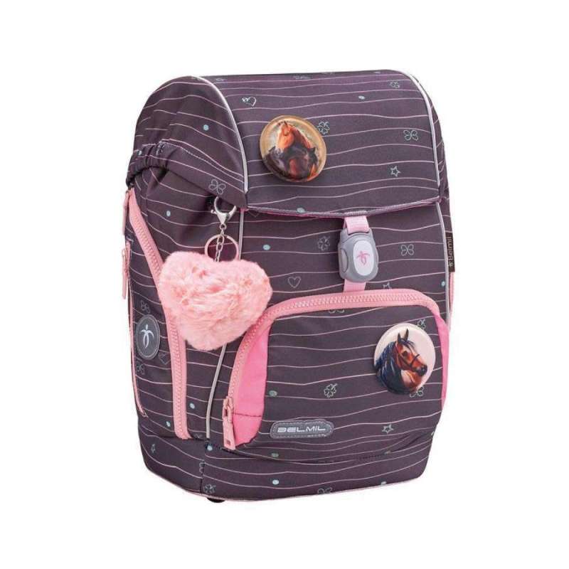 BELMIL Schulranzen COMFY PLUS Set 5 tlg - Mint seitliche Front