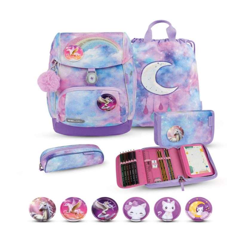 BELMIL Schulranzen COMFY PLUS Set 5 tlg - Moonlight