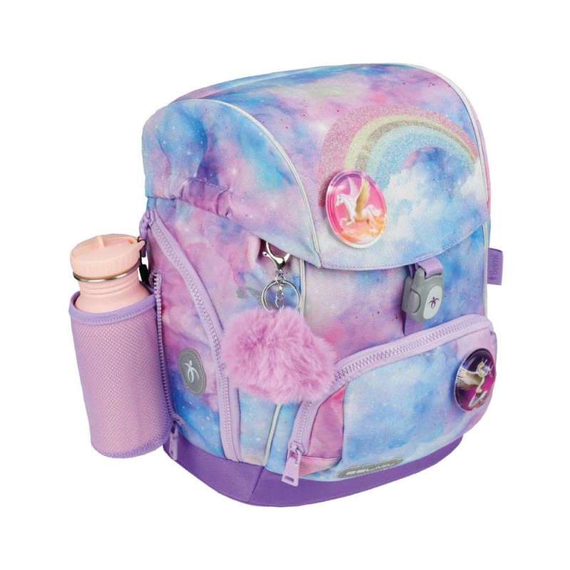 BELMIL Schulranzen COMFY PLUS Set 5 tlg - Moonlight mit Trinkflasche