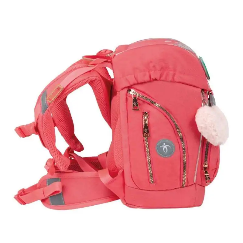 BELMIL Schulranzen COMFY PLUS Set 5 tlg - Rose Quartz seitlich