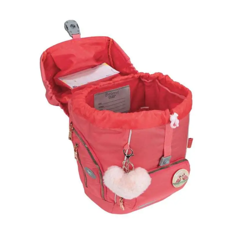 BELMIL Schulranzen COMFY PLUS Set 5 tlg - Rose Quartz offen