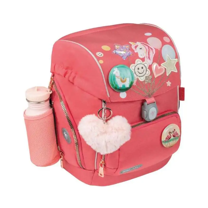 BELMIL Schulranzen COMFY PLUS Set 5 tlg - Rose Quartz mit Trinkflasche
