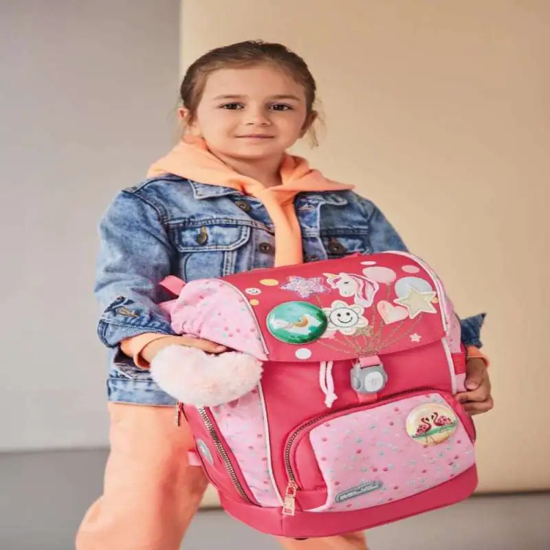 BELMIL Schulranzen COMFY PLUS Set 5 tlg - Rose Quartz Kind mit Schulranzen