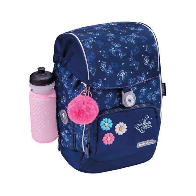BELMIL Schulranzen COMFY PLUS Set 5 tlg - Sapphire mit Trinkflasche